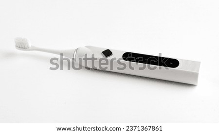 Smart toothbrush on a white background