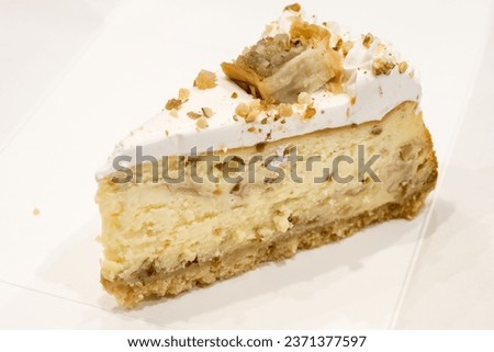 Baklava Cheesecake on white background in Australia. Royalty-Free Stock Photo #2371377597