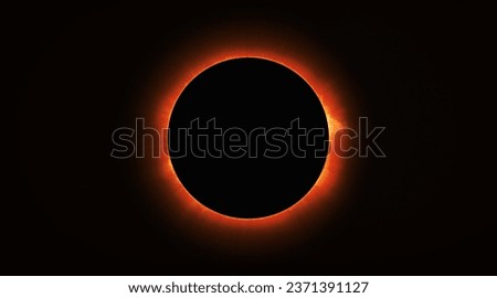Ring of fire - Solar Eclipse "Elements of this image furnished by NASA " Royalty-Free Stock Photo #2371391127