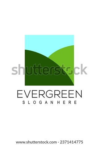  evergreen real estate vector logo design