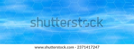 Geometric hexagon arranged in a honeycomb on a fuzzy background. Royalty-Free Stock Photo #2371417247