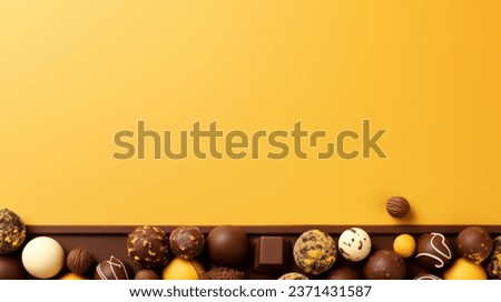  chocolate on a yellow background