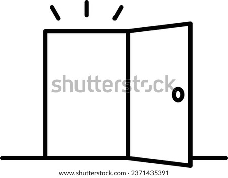 The Set of Simple Doors Drawn with Vector Lines