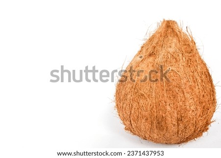 Coconut Fruit Isolated On White Background.