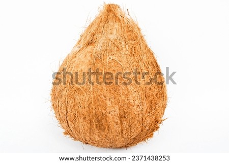 Coconut Fruit Isolated On White Background.