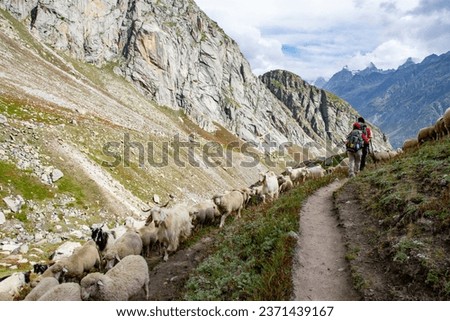Landscape of Hampta Pass Trek, Himachal Pradesh, India.