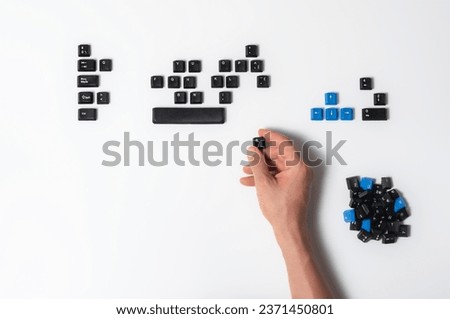 Language Deconstruction Concept, The Puzzle Of Language, Learning Difficulty Royalty-Free Stock Photo #2371450801