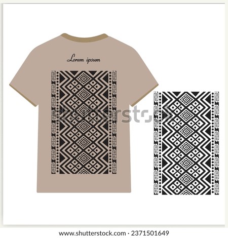 Hand-drawn abstract ethnic background style great for textile, t-shirt design vector