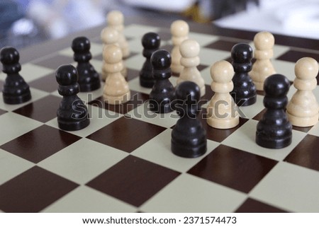Chess pieces on board, Chessboard game