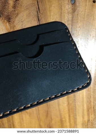 Black Cow Leather Bifold Wallet Purse card holder 