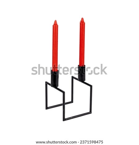 metal candle holders isolated luxury home decoration accessories Royalty-Free Stock Photo #2371598475