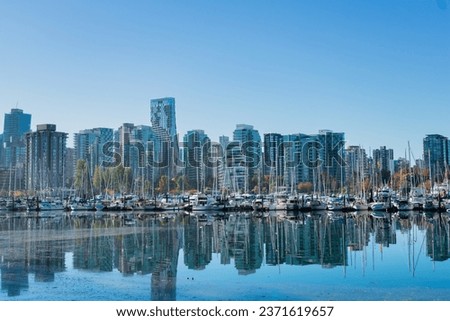 The Downtown Vancouver skyline with Vancouver Harbour