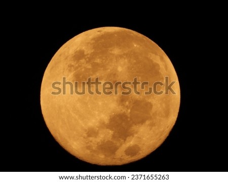 Golden Giant Harvest Moon By HHAMIN Nikon P1000 30.09.2023 Royalty-Free Stock Photo #2371655263
