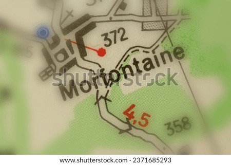 Morfontaine, Luxembourg atlas map town plan tilt-shift
