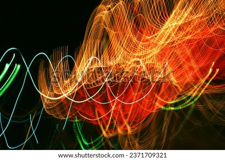 Light painting from a spinning sky swinger