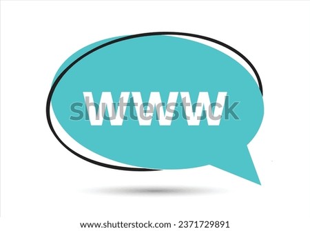 WWW speech bubble text. Hi There on bright color for Sticker, Banner and Poster. vector illustration.