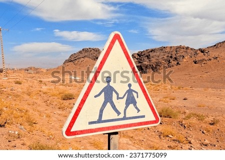 School Children Crossing Warning Road Sign