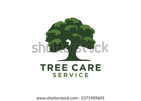Tree vector icon. Nature trees vector illustration logo design
