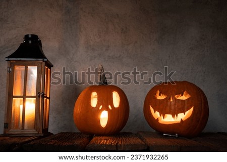 spooky scary Jack'o'lantern Halloween pumpkin