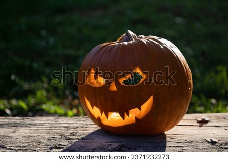 spooky scary Jack'o'lantern Halloween pumpkin