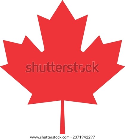 Maple leaf icon. Canada flag flat vector symbol maple leaf clip art. Red maple leaf isolated on transparent background. Autumn leaf canadian logotype sign.