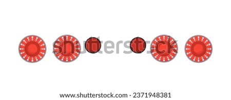 Car headlights concept. Part of automobile and vehicle. Safety and prevention of crash at road. Poster or banner. Cartoon flat vector illustration isolated on white background