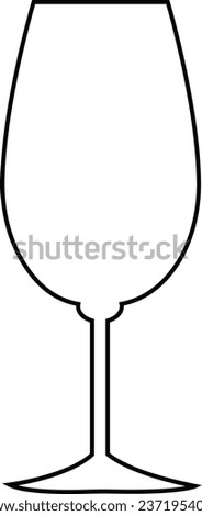 Wine glass icon simple outline symbol of bar, restaurant. isolated on transparent background. Various wine glass line vector black silhouette for mobile concept and web design.