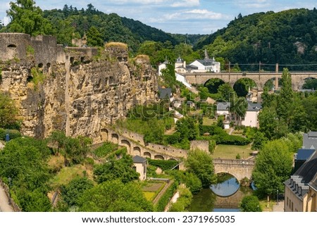 Bock Casemates, a rocky fortification in Luxembourg City Royalty-Free Stock Photo #2371965035