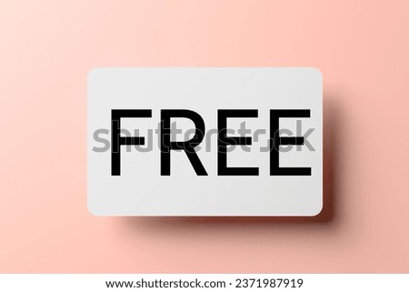 Free White Card on Pink Background 