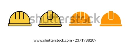 Helmet icon set for web and mobile app. Motorcycle helmet sign and symbol. Construction helmet icon. Safety helmet