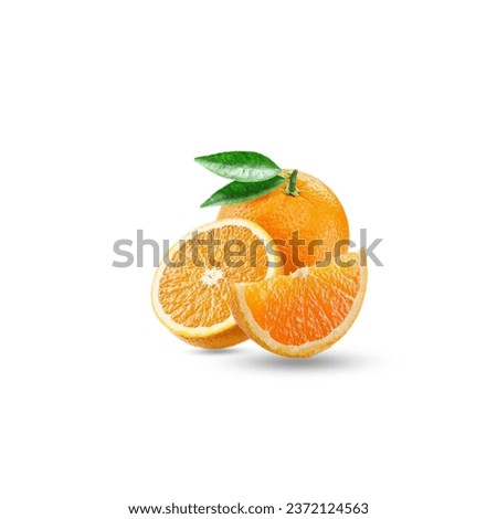 Orange , a Ripe, Fresh Fruit Food, Whole, Isolated on White stock photo...white background 