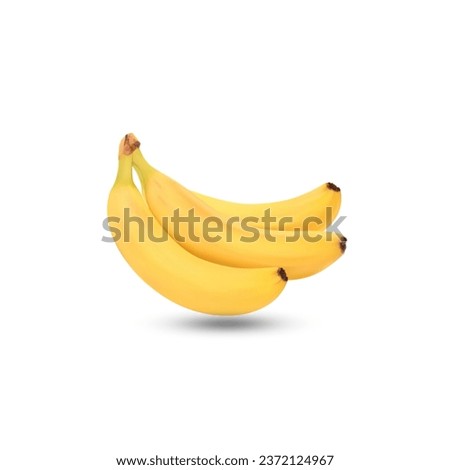 Banana , a Ripe, Fresh Fruit Food, Whole, Isolated on White stock photo...white background 