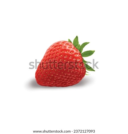 Strawberry with  isolated on white background stock photo