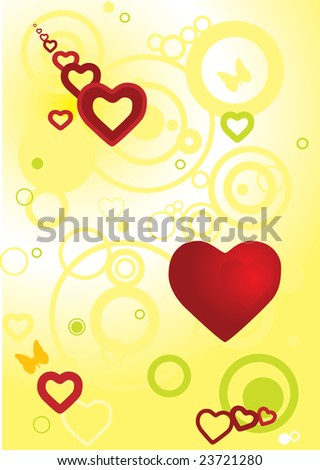 Vector background with hearts