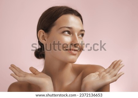 Beauty Photo of Woman with Clean and Healthy Skin Showing Her Face