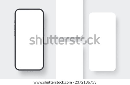 Modern Phone Mockup with Blank Mobile Screens. Vector Illustration