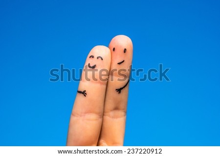 Happy two fingers