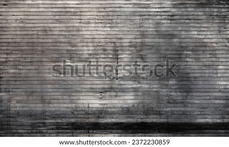 Old Dirty Grunge Grooved Metal Horizontal Ribbed Wall Rough Surface Industrial Background Texture