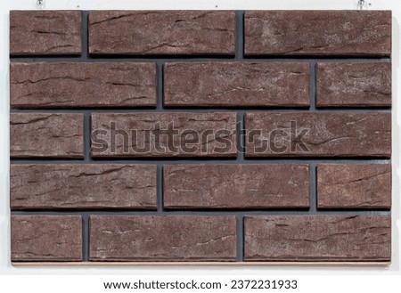 Close up of brick wall, example of facing material. Real photography.