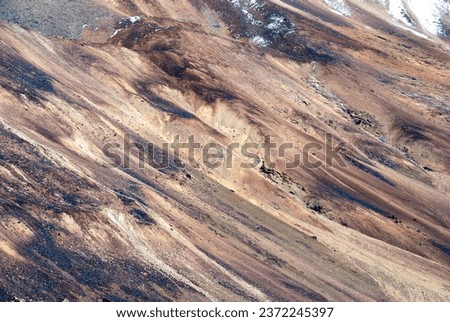 Sand dunes in Nubra valley in Himalayas. Hunder, Nubra valley, Ladakh Royalty-Free Stock Photo #2372245397