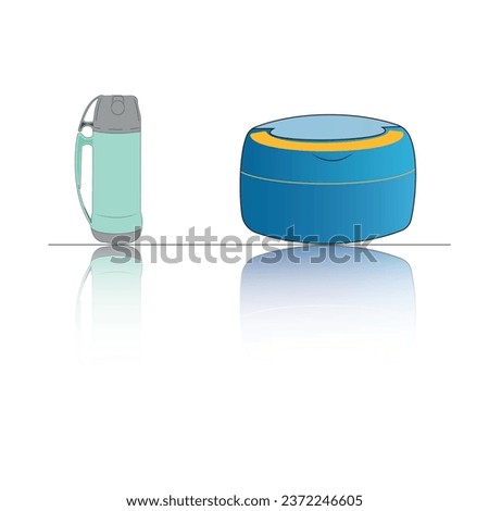Editable thermos warm water vector icon. Part of a big icon set family. Perfect for web and app interfaces, presentations,Tiffin icon of 3 types: color, black and white, outline. Isolated vector sign 