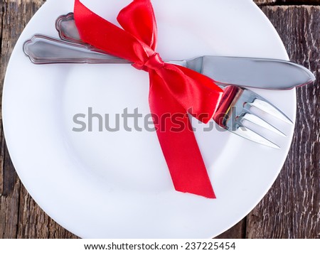 fork,knife and plate