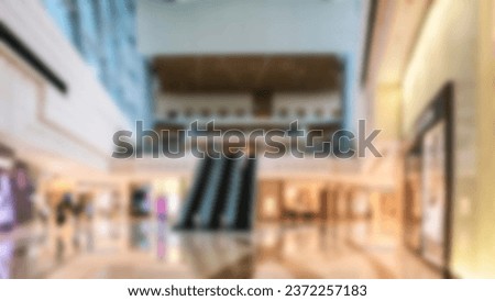 blur ground floor shopping mall background