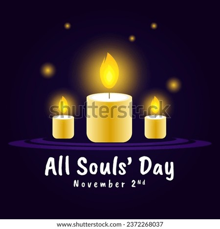 All Souls Day is celebrated every year on November 2. Vector illustration Royalty-Free Stock Photo #2372268037
