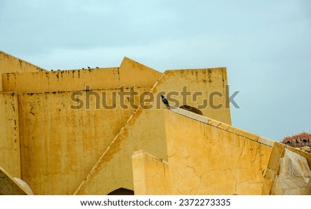 Jantar Mantar observatory complex and its Astronomical instruments in Jaipur, Rajasthan, India. It is UNESCO World Heritage Site.