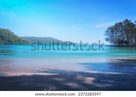 Beautiful sea on tropical beach as summer landscape with blue sky for travel in holiday relax time in summer