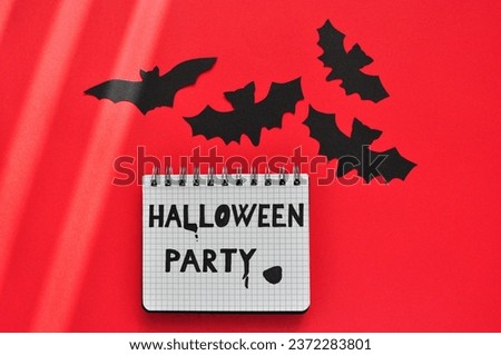 red background - Halloween party 