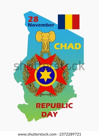 Vector illustration 28 November Chad Republic Day poster
