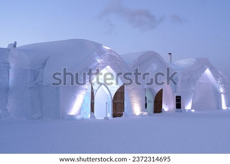 Ice hotel in Quebec City Royalty-Free Stock Photo #2372314695