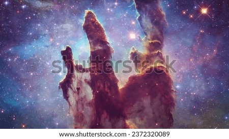 Nebula is deep space. Galaxy in outer bright space. Stars in space. Astronomy and Universe research. Elements of this image furnished by NASA